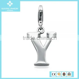 High Quality Silver Jewelry Letter X Charm Pendant in Sterling Silver thumbnail-3
