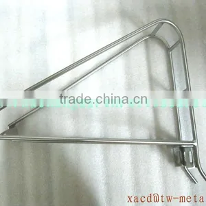 Ultra Light Weight Titanium Bicycle Rear Panier Rack With Handing Brush Finished Capacity 25kg Minimalist Design Rear Rack thumbnail-2