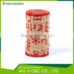 High Quality Natural Jute Ribbon Burlap Ribbon Roll thumbnail-1