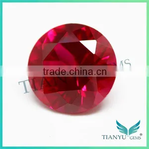 Best Price 12mm Round Brilliant Cut 5# Synthetic Corundum Dove Blood Lab Created Ruby Diamond thumbnail-2