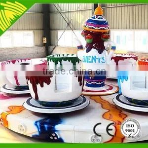 Outdoor Playground Coffee Cup Rides; Coffee Cup Amusement Rides For Sale thumbnail-1