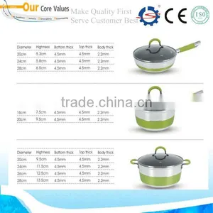 Cook Pot With Glass Lid Induction Bottom Nonstick Cookware thumbnail-1