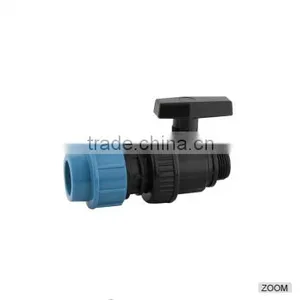 Hdpe Double Union pp Ball Valve PN16(straight)pp Compression Fitting for H DPE Pipes /plastic Ball Valve thumbnail-3