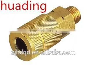 1/4" 3/8" 1/2" NPT HIGH QUALITY RUFLATE (USA) TYPE MALE COUPLER thumbnail-1