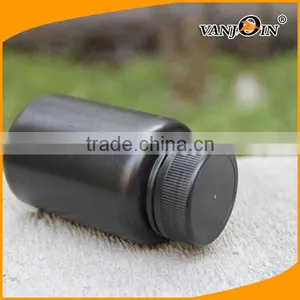 4oz Black HDPE Plastic Pill Bottle With Child Resistant Cap thumbnail-3