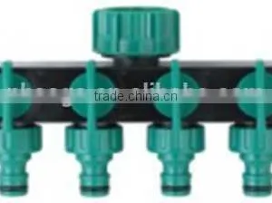 4 Way Hose Connector With Valve Aucet Extender thumbnail-1