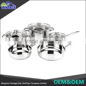 Factory Price Home Cooking Pot Stainless Steel Cookware With Glass Lid thumbnail-1