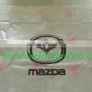 White Color Logo Printable Auto Seat Covers thumbnail-1