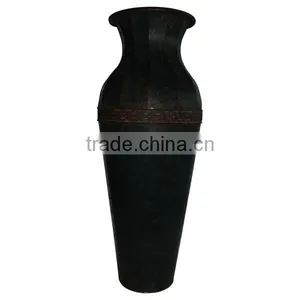 Antique Metal Decorative Flower Vase Distressed Metal Vase Old Flower Vase thumbnail-1
