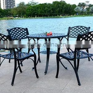 SIGMA Cast Aluminum Patio Furniture Outdoor Dining Sets Table and Chairs thumbnail-1