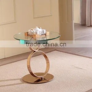 Modern Design Tempered Glass Round Glass Table Top Coffee Table thumbnail-1