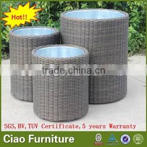 Outdoor Plant Rattan Flower Pot Garden Furniture Flower Planter thumbnail-2