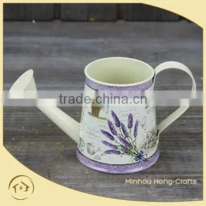Paper Decal Home Decoration Watering Can Metal Flower Vase thumbnail-1