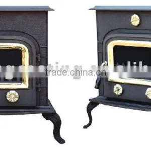 Antique Cast Iron Indoor Wood Burning Stove thumbnail-1
