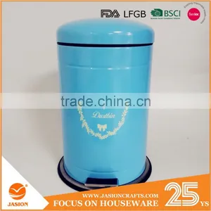 Powder Coated Dustbin 12L Stainless Steel Foot Pedal Trash Can Kitchen Waste Bin thumbnail-1