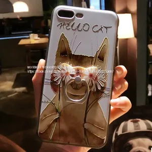 Мультяшный чехол для мобильного телефона. Силиконовые чехлы для iPhone7/7Plus/6/6s/6plus/6splus с кольцом для пальца и держателем-стендом thumbnail-4