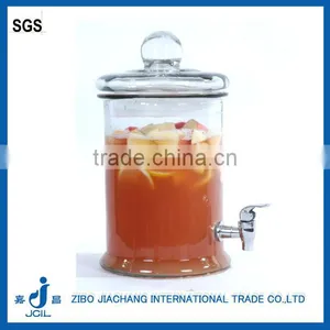 Cylinder Glass Beverage Drink Bar Drink Dispenser thumbnail-1