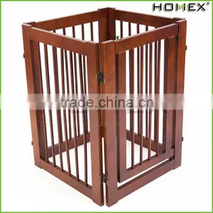 Wood Strong Pet Gate Portable Dog Fence Homex_BSCI Factory thumbnail-1