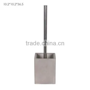 Bathroom Accessories Set Decorative Natural Grey Concrete Holder for Toilet Brush thumbnail-1