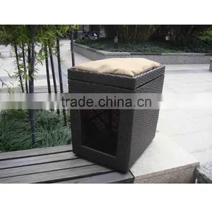 Cheap Flip-open Rattan/wicker Cat House With Raw Material thumbnail-3