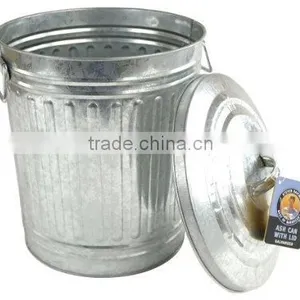 Galvanized Metal Trash Can/Trash Bin/Garbage BIn thumbnail-1