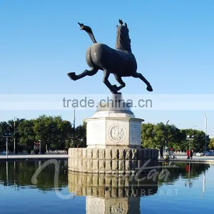 Large Outdoor Copper Sculptures Metal Bronze Horse Fountain thumbnail-3