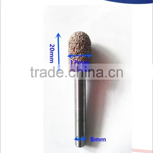 Vacuum Brazed Diamond Mini Carving Grinding Abrasive Burrs for Concrete thumbnail-1
