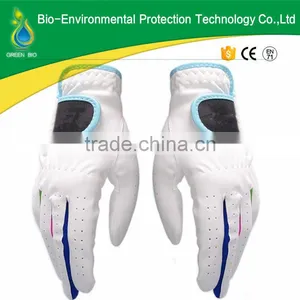 Popular Sheepskin White and Blue Golf Gloves for Children thumbnail-2