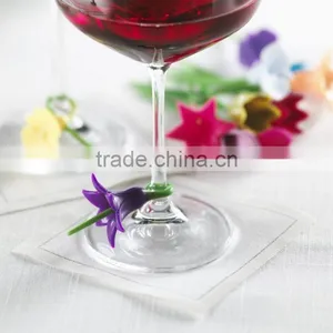 Duo Tone Floral Wine Charms thumbnail-3