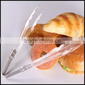 9 Inch Orange Kitchen Utensil PC+Steel Food Tongs Wholesale/OEM Plastic Salad/bread Tongs In Supplier Price thumbnail-1