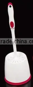 High Quality New Style Plastic Toilet Cleaning Brush With Holder Set thumbnail-1