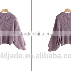 Fashion Woman Woolen Knitted Sweater Designs for Ladies thumbnail-1