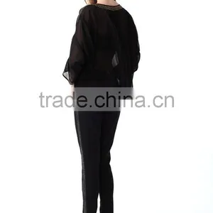 High Quality Fashion Embellished Tops Ladis Blouse thumbnail-6
