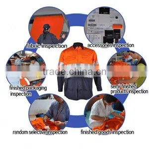 Dark Blue NFPA2112 Inherently Fire Resistant 93% Meta-Aramid &5%para-aramid 2%anti-static Clothing for Protection FR Workwear thumbnail-4