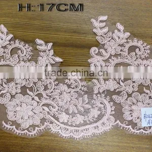 2017 Colorful Embroidery Lace Trims Lace Appliques Patches Wedding Dress Decor Supply thumbnail-2