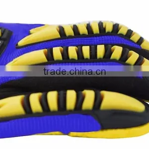 CE EN388 4242 Winter Working Waterproof & Oilproof With Extra Cotton PVC Dotted Impact Safety Working Gloves thumbnail-5