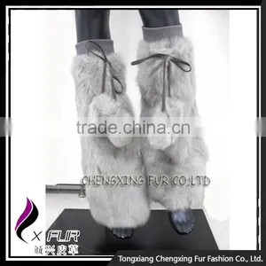 CX-A-14 China Wholesale Fashion Beautiful Girls Sexy 100% Rabbit Fur Leg Warmer thumbnail-3