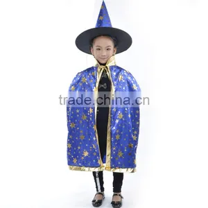 Wholesale Good Quality Bright Colorful Halloween Party Cosplay Cloaks for Children thumbnail-3