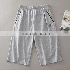 Middle-aged Summer Thin Plus Size Loose Fertilizer 3/4 Long Straight Leisure Trousers Dad 100% Cotton Pants thumbnail-2