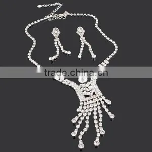 Fashion Crystal Strain Necklace Sets, High Quality Jewelry, Fashion Wedding Jewelry thumbnail-1