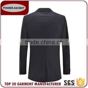 Wholesale Custom Stylish Fashion Coat Design Black Casual Suit For Men thumbnail-2