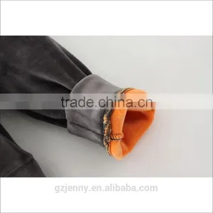 2017 Chinese Wholesale Custom Competitive Price Casual Zip Velvet Tracksuit thumbnail-6