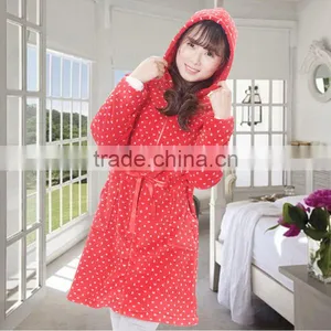 Heart Printing Hooded Zipper Unlined Upper Garment thumbnail-1