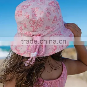 Hot Selling Girls Sunhat With Pink And Red Summer Sun Reversible Bucket Hat Girl Summer Hat Kids Wear A-NP-KC905-343 thumbnail-2