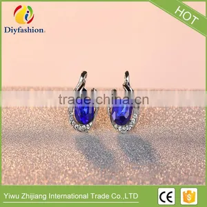 Latest Fashion Drop Shape Ladies Zircon Stone Stud Earrings thumbnail-4