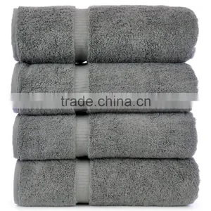 Wholesale 16S Combed 100% Cotton White Plain Hotel Bath Towel for 5 Star Hotel thumbnail-2