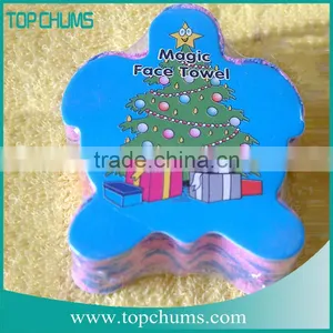 Custom Shape Promotional Compressed Wet Towel,compressed Compact Cotton Towel,magic Bamboo Towels thumbnail-1