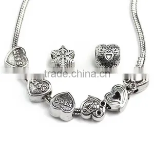 Cuentas de Bricolaje,Pretty Various Jewelry Making Beads Silver Spacer Beads for DIY Accessories thumbnail-1