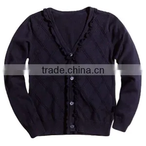 Top Sell High Quality Design V Neck Wholesale School Uniform Children Sweater thumbnail-1