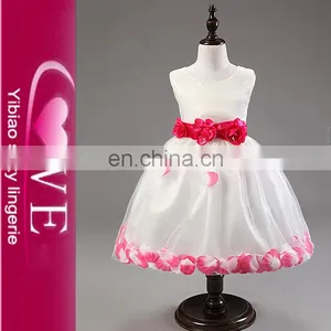 Latest Children Frocks Designs Petals Princess Girl Wedding Dress thumbnail-2